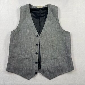 100% linen Textured Men's Waistcoat Vest suit summer wedding